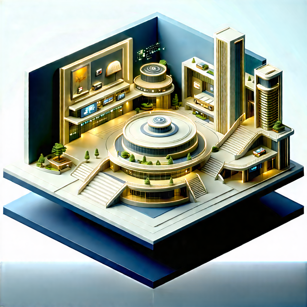 Entertainment Technology In Research Center With Model Building