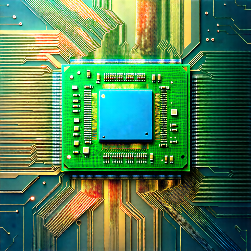 Close-up of microprocessor
