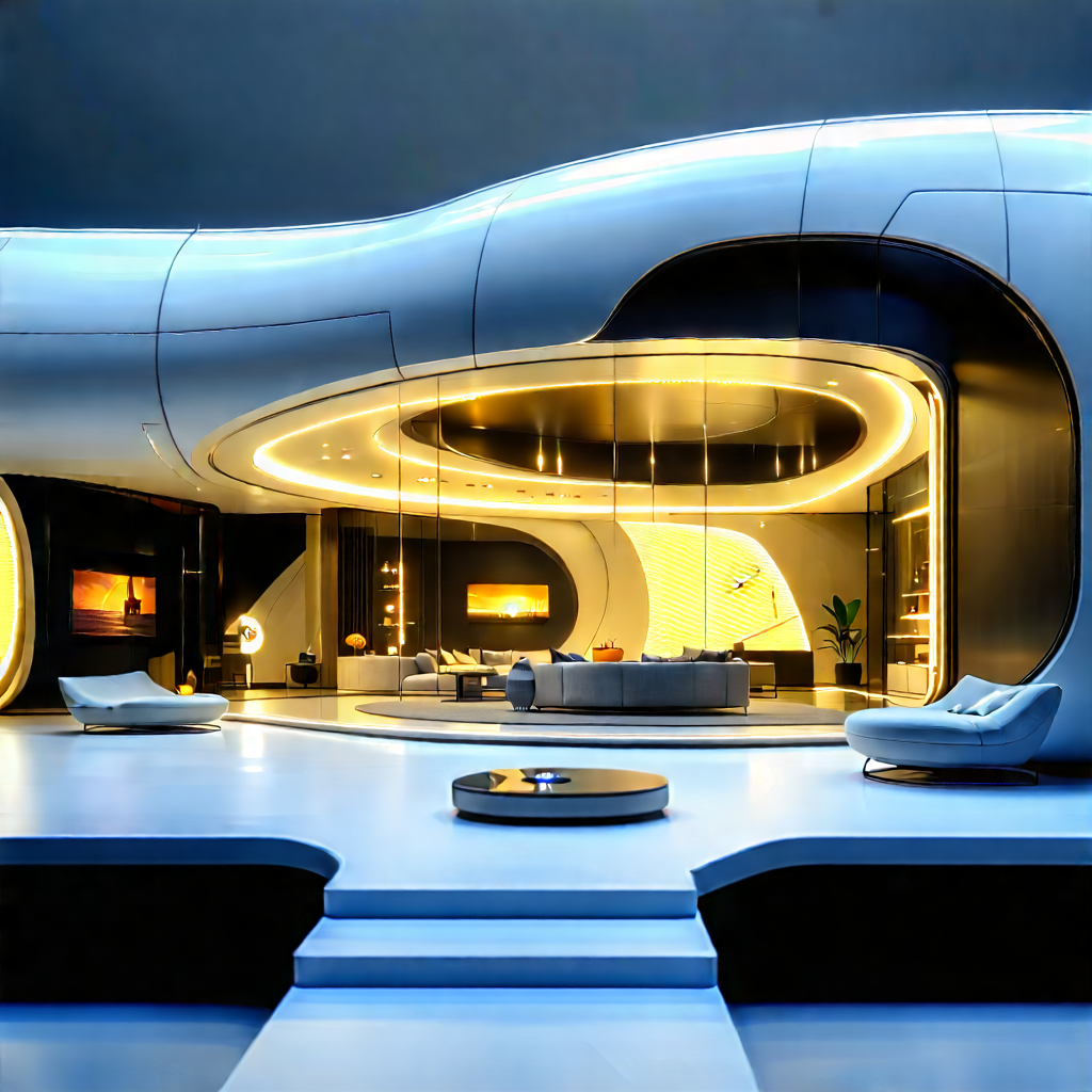Futuristic Smart Home With Image, There