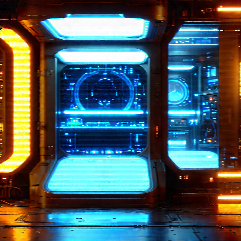 Futuristic research laboratory