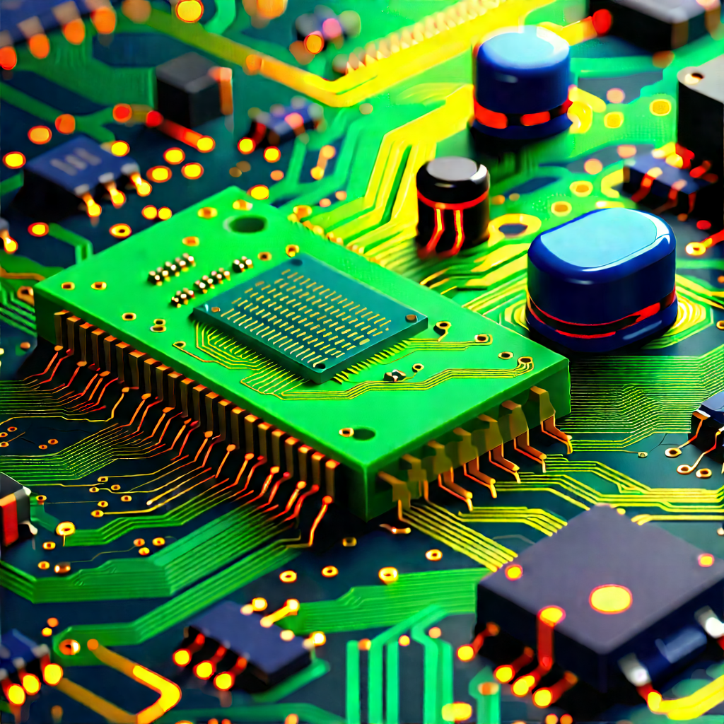 Close-up of electronic circuit