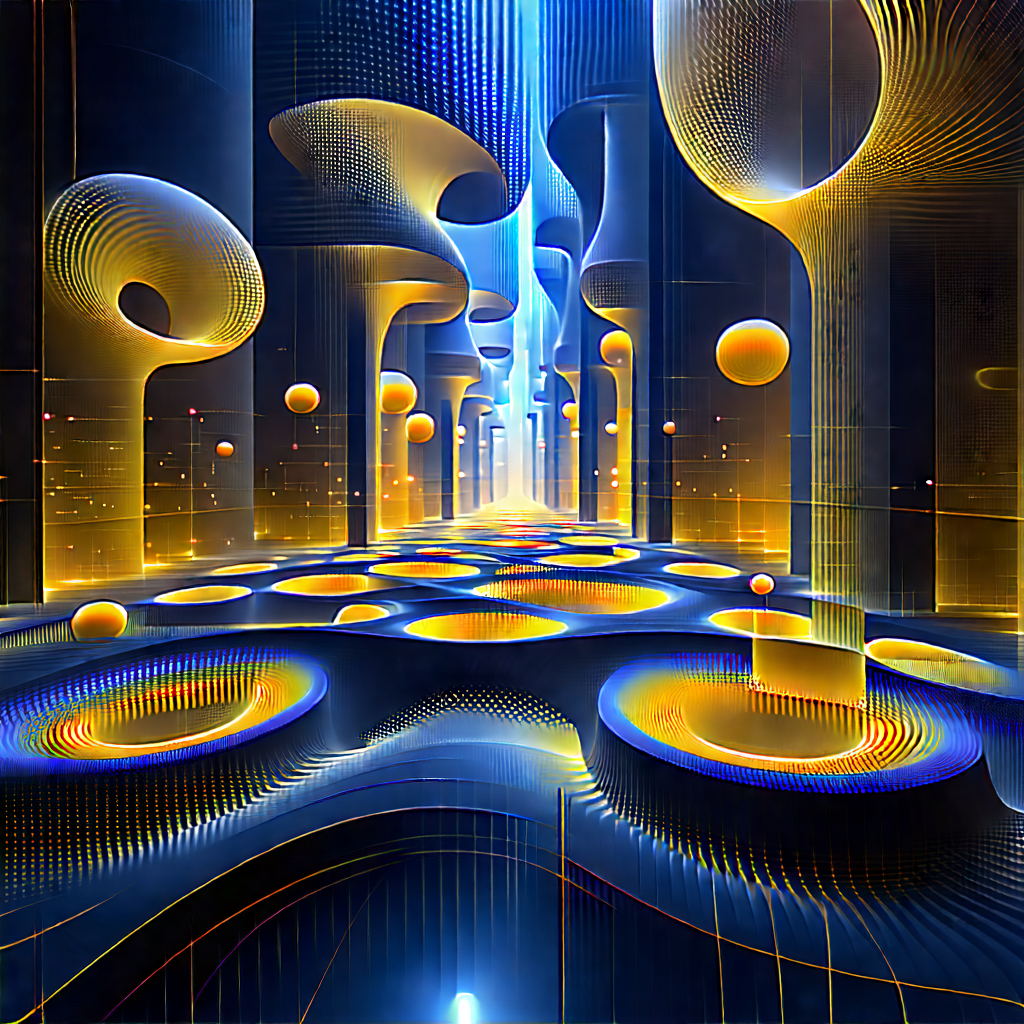 Educational Technology In Manufacturing Facility With Futuristic Scene,