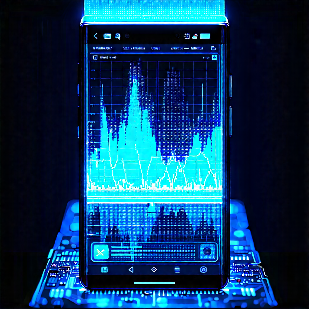 Smartphone With Data Visualization With Cell Phone