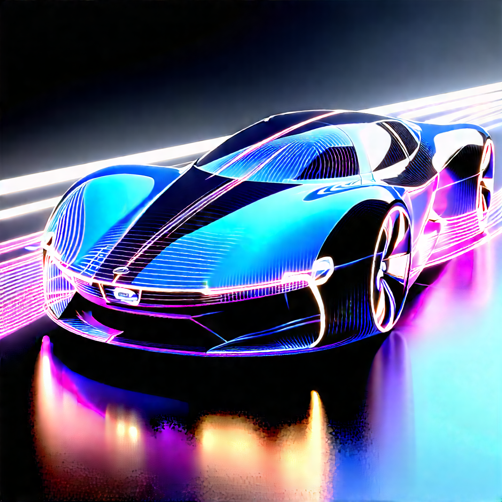 Innovative Electric Vehicle Design With Futuristic Blue