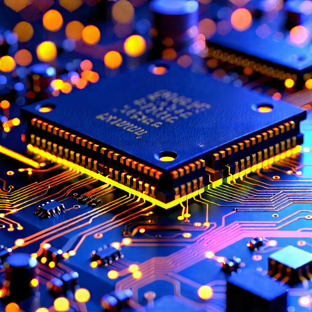 Close-up of electronic circuit