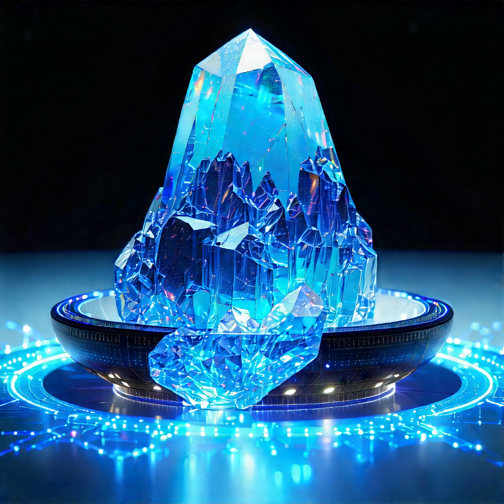 Entertainment Technology In Manufacturing Facility With Large, Blue