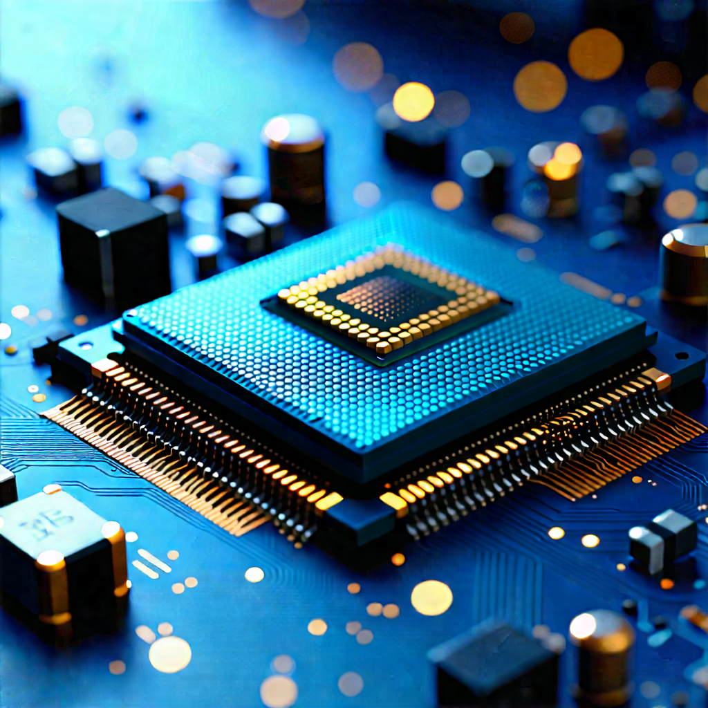 Close-up of microprocessor