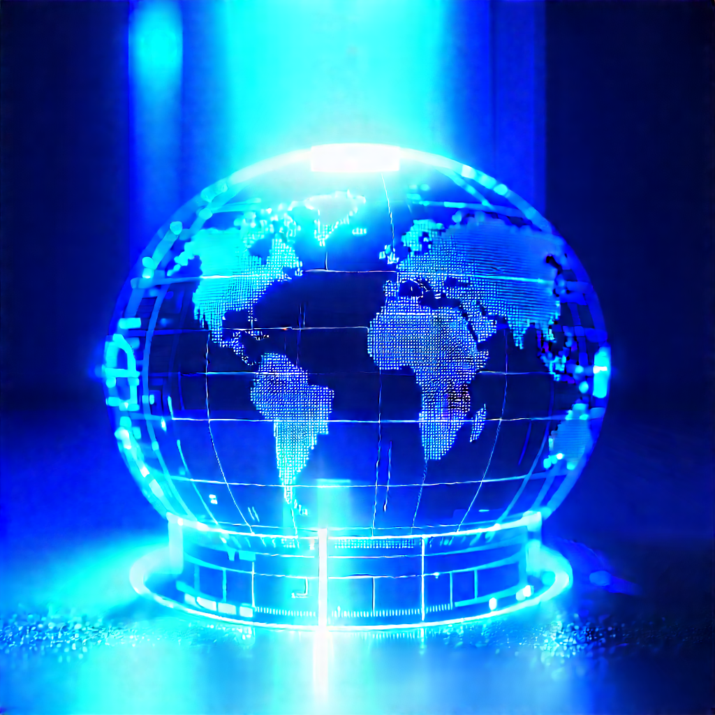Innovative Medical Technology Design With Blue Globe