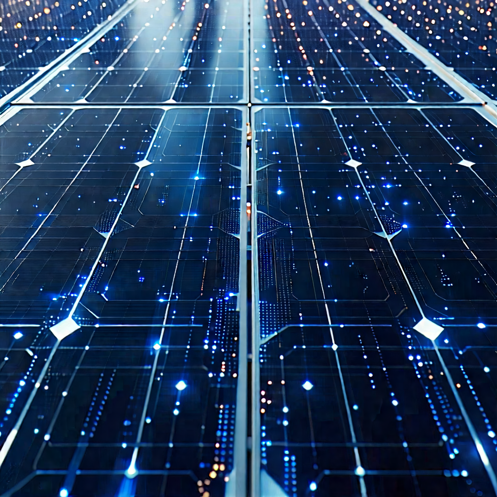 Solar panel with data streams