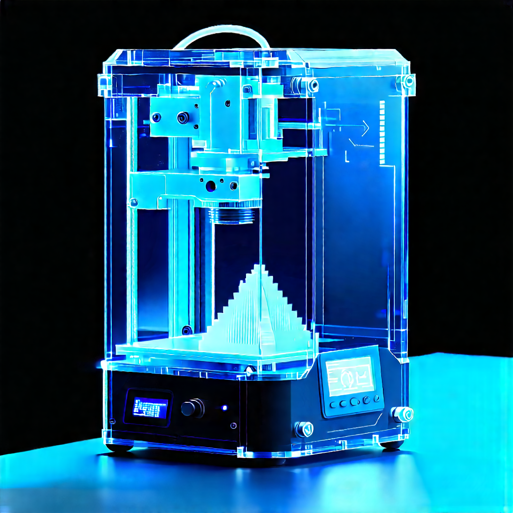 3d Printer With Data Streams With Large, Clear