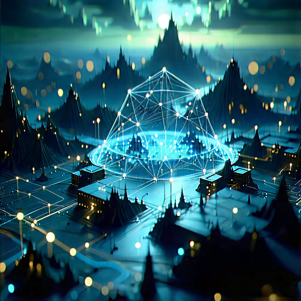 Blockchain Network Visualization With Image, There