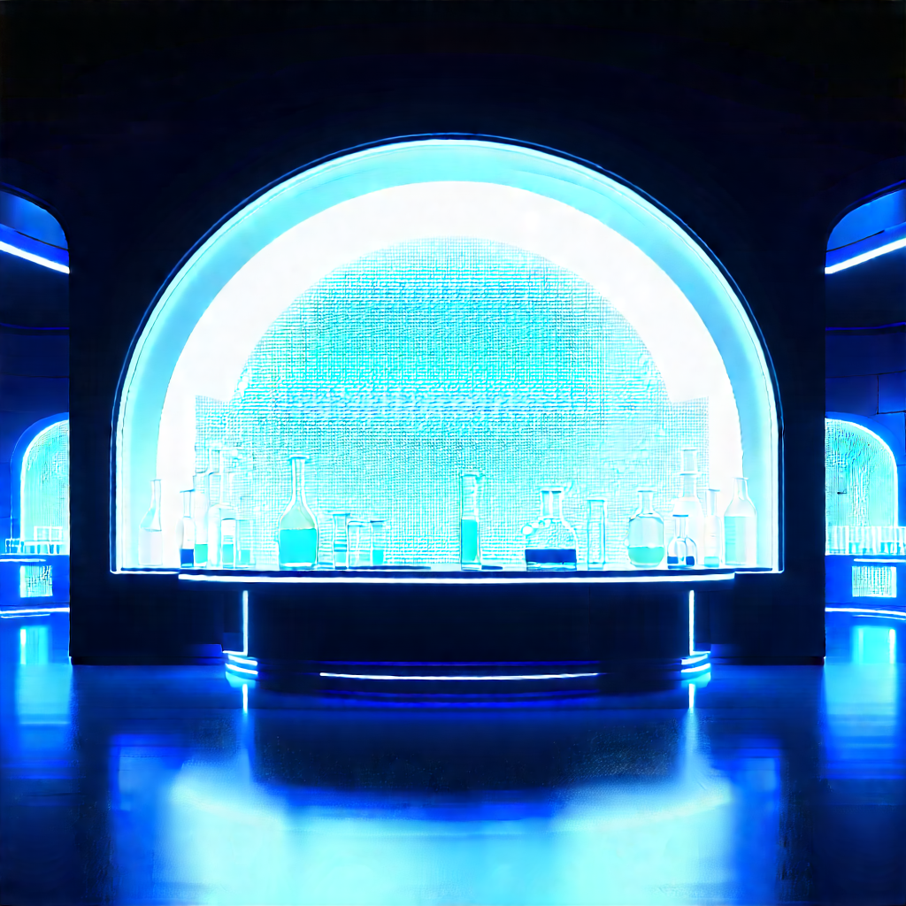 Futuristic research laboratory