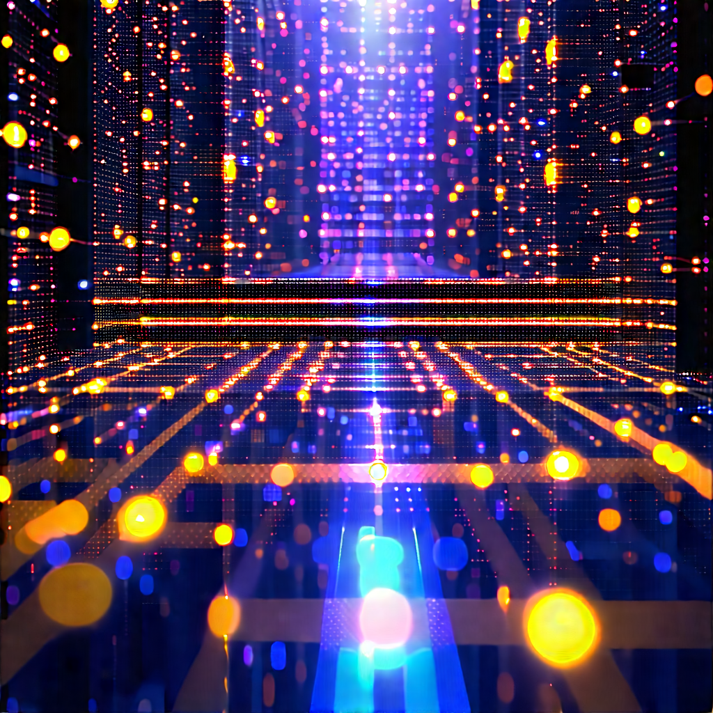 Close-up Of Sensor Array With Blue Yellow