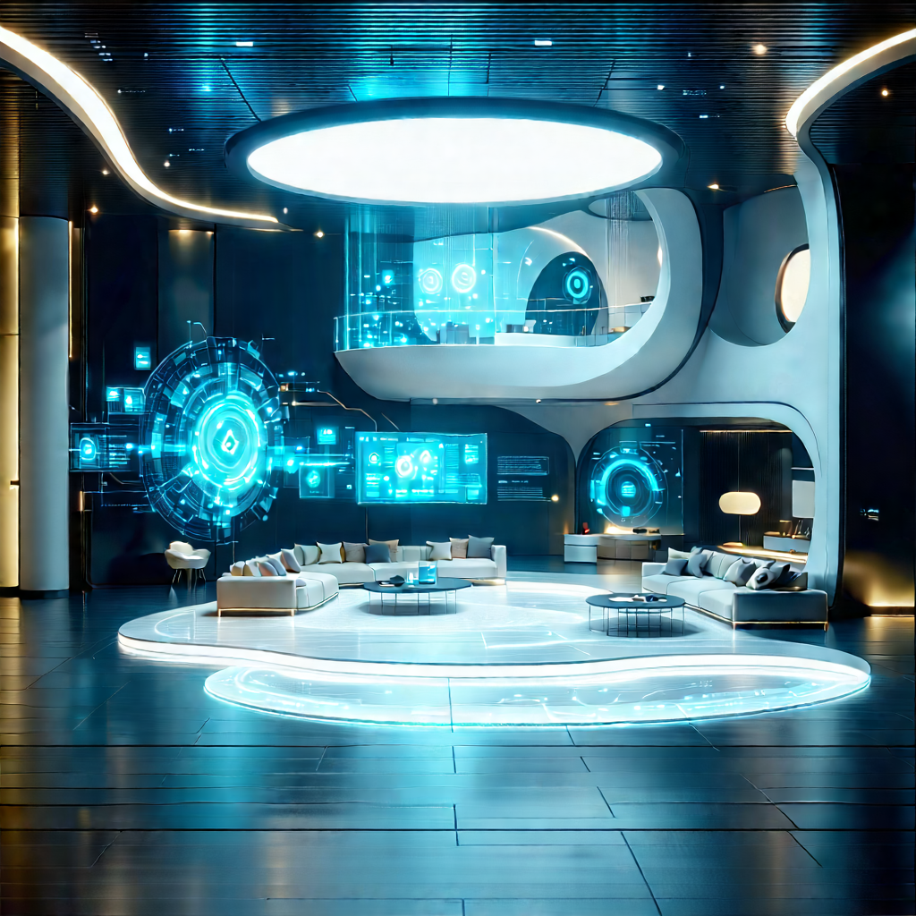 Futuristic Smart Home With Futuristic Living