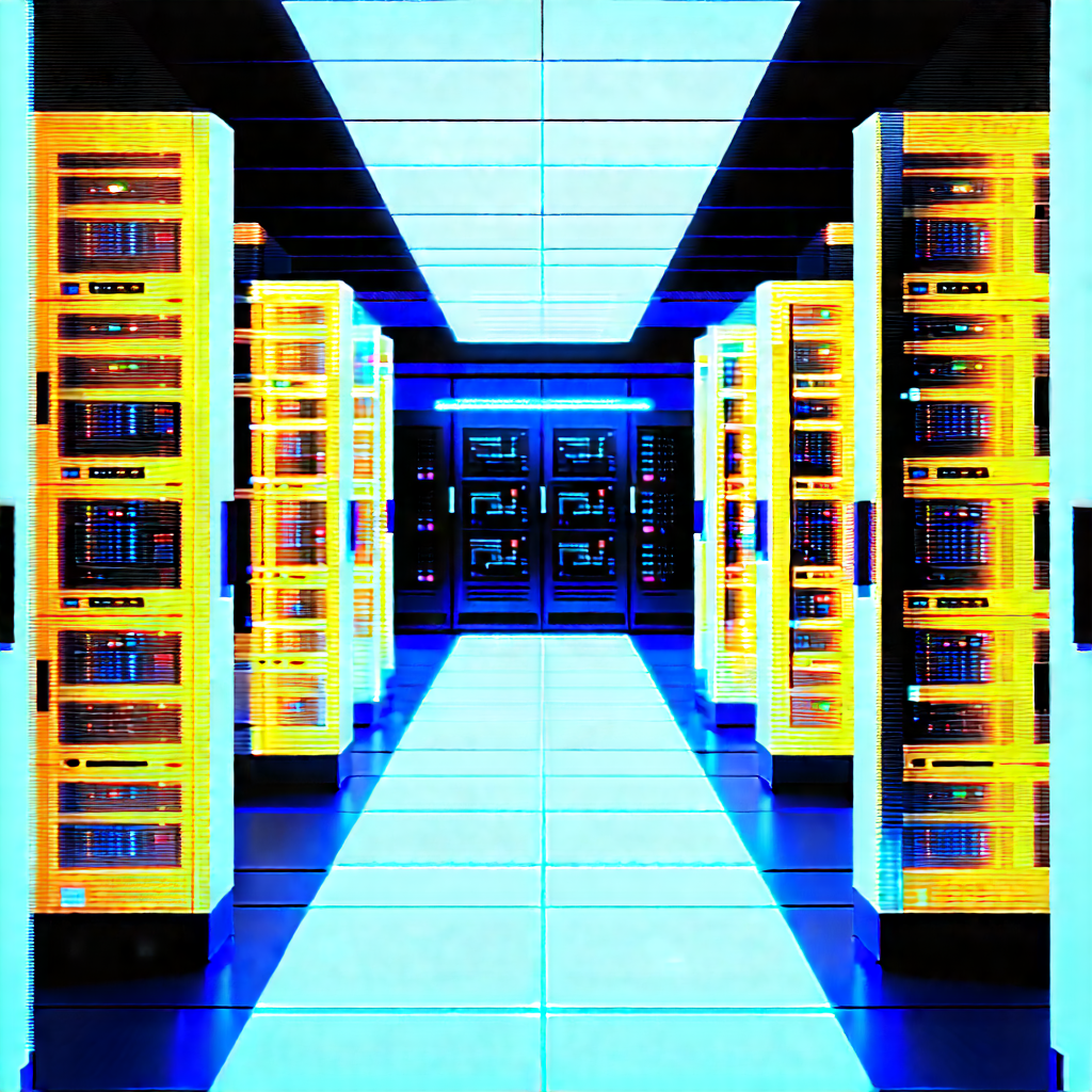 Futuristic Server Room With Image, There