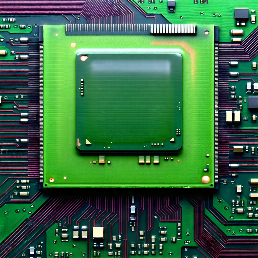 Close-up Of Microprocessor With Close-up Computer