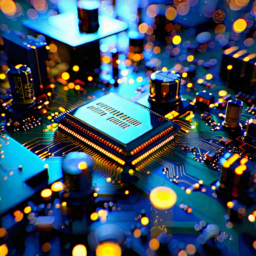 Close-up of electronic circuit