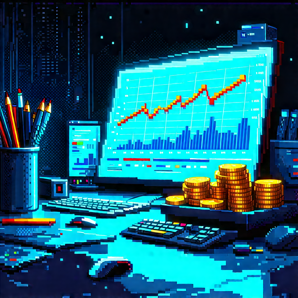 Financial Technology In Tech Office With Computer-generated (cgi)