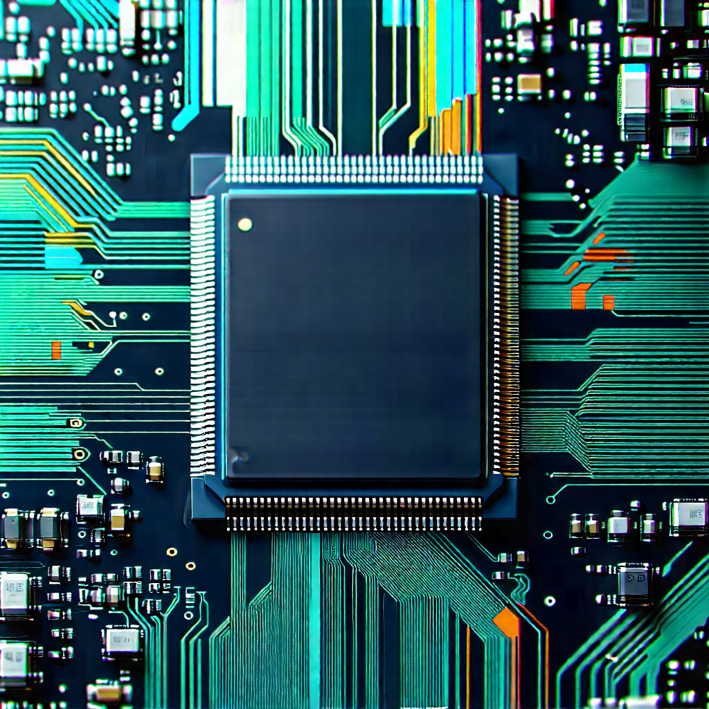Close-up of microprocessor