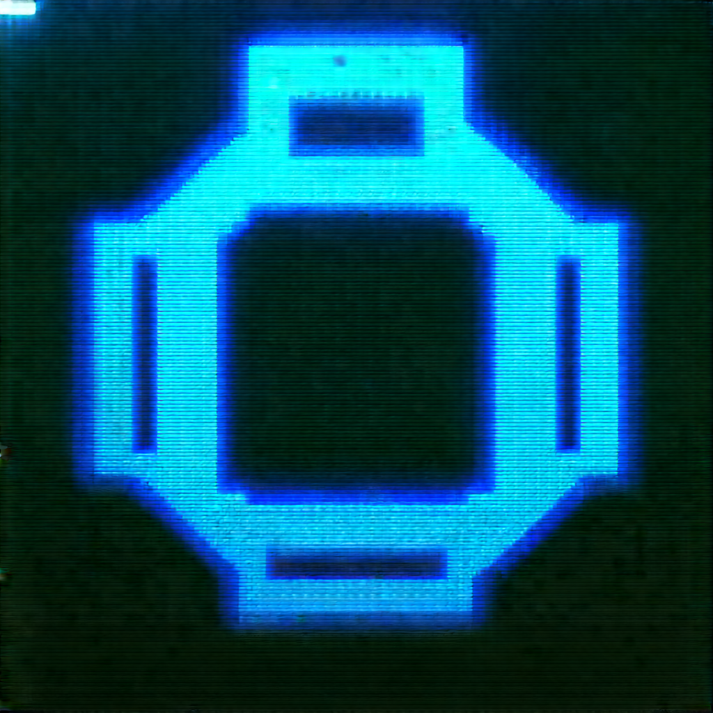 Microchip with blue light (glow:1.44)