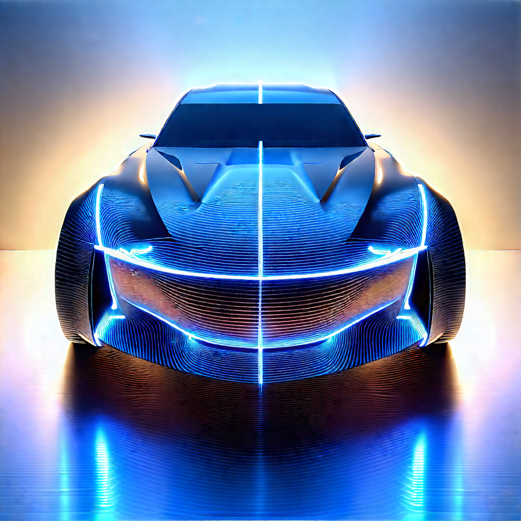 Innovative Electric Vehicle Design With Futuristic Blue