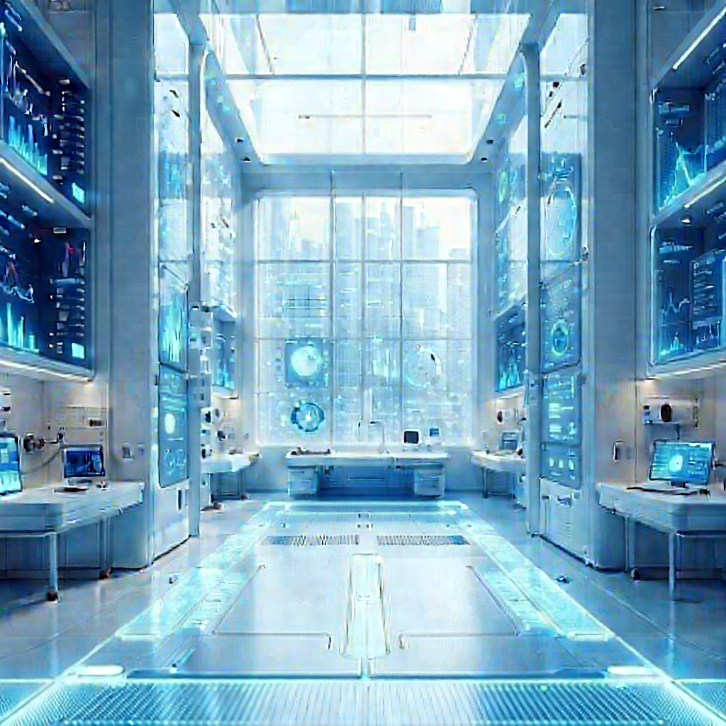 Healthcare Technology In Research Center With Image, There