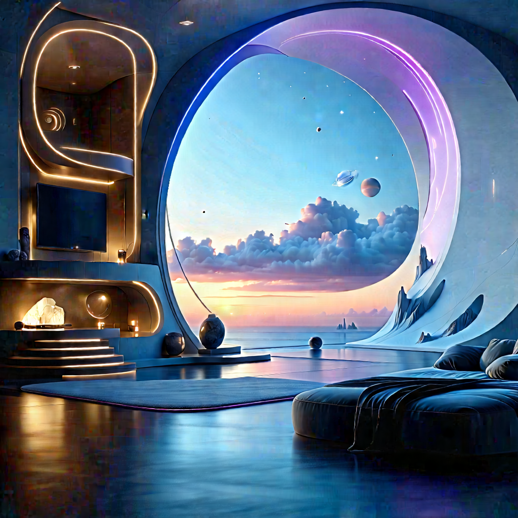 Futuristic Smart Home With Image, There