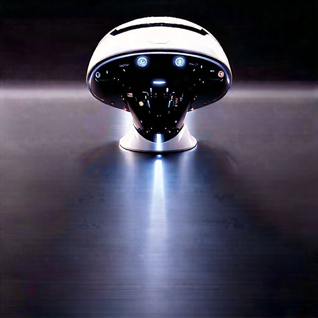 Robot With Laser Scanning With Futuristic-looking Device,