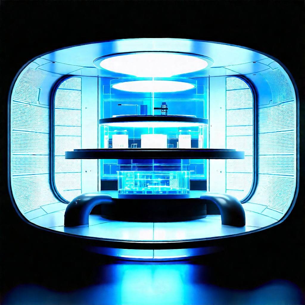 (futuristic:1.4) Research Laboratory With Futuristic Room