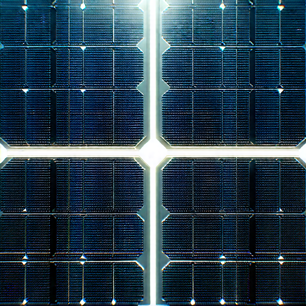 Solar panel with digital particles