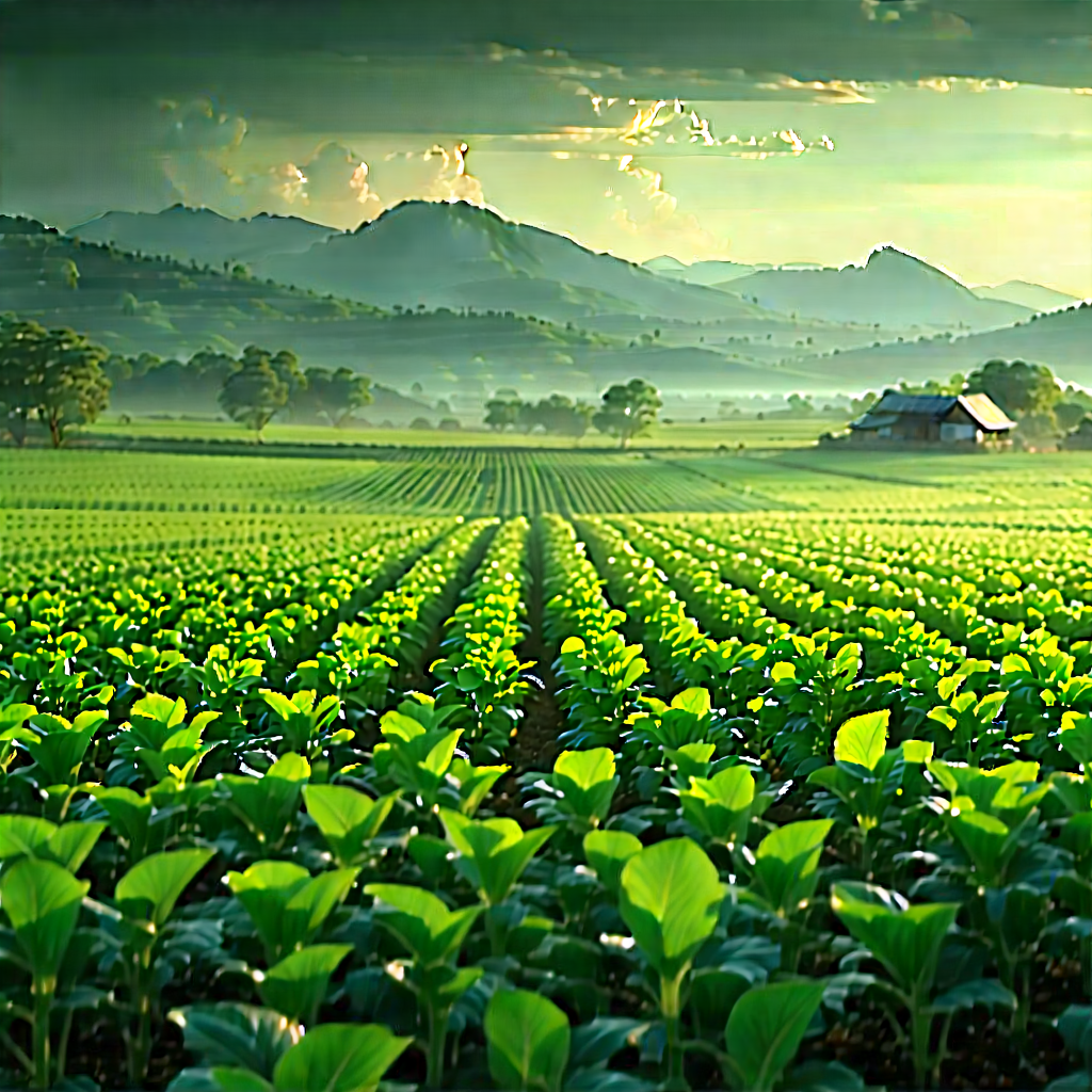 Agricultural Technology In Design Studio With Large, Lush