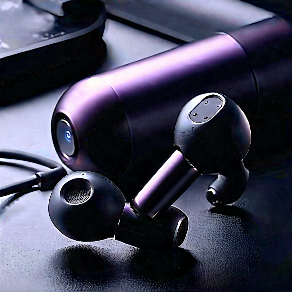 Wireless Earbuds With (digital:1.37) Artwork With Pair Purple