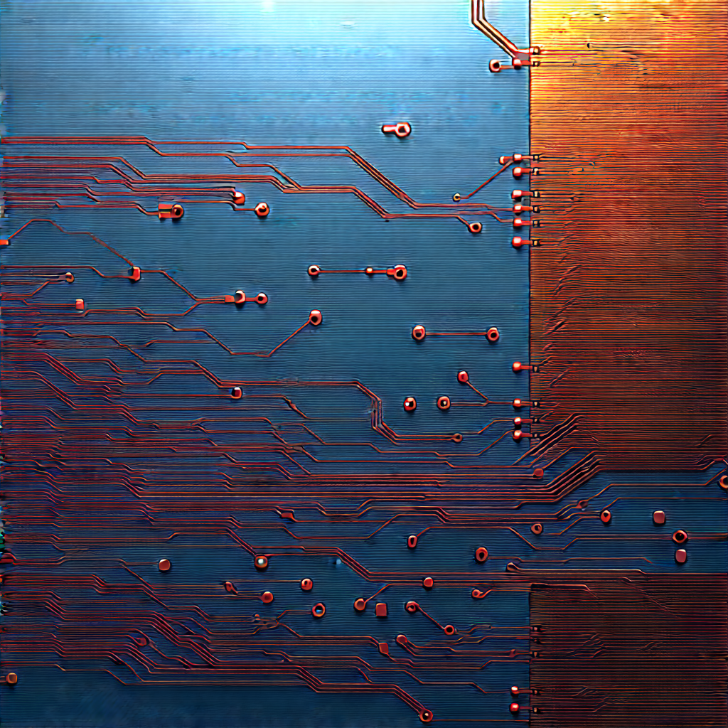 Close-up of electronic circuit