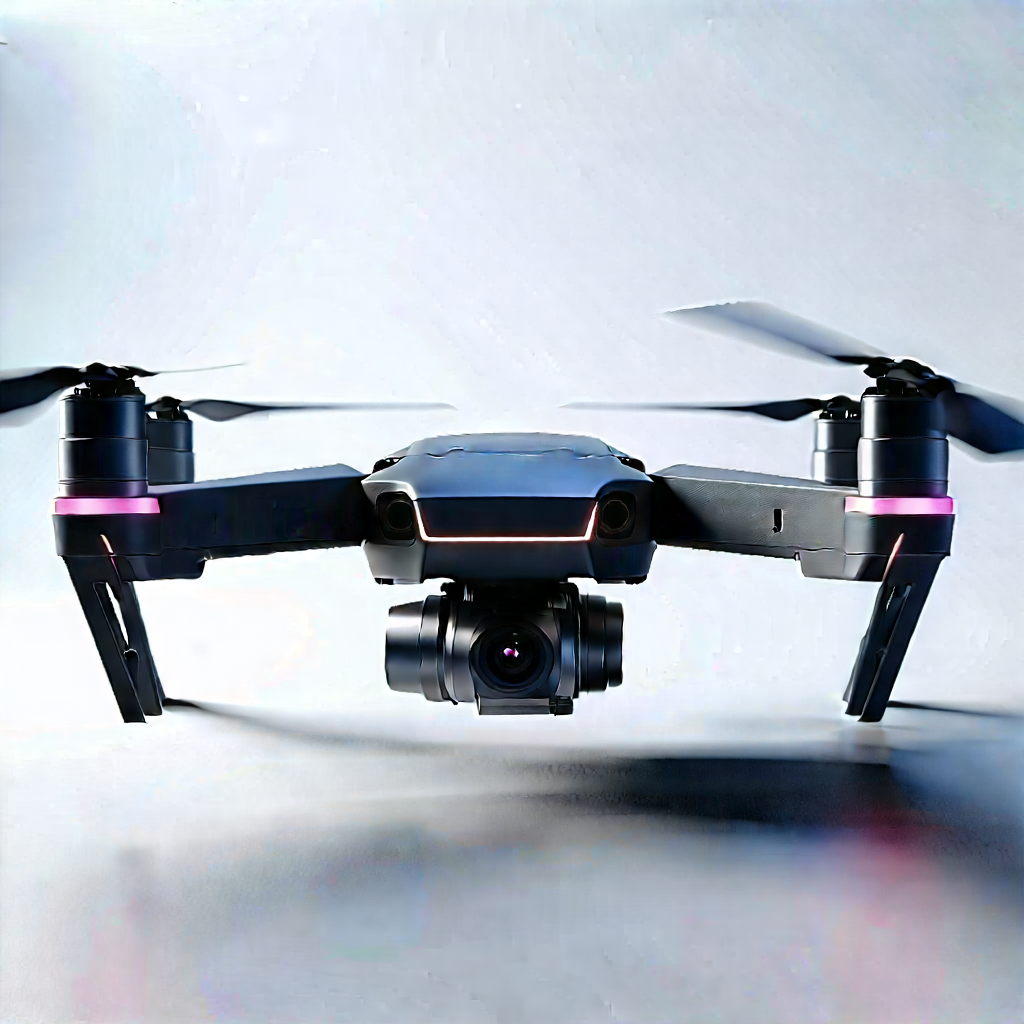 Drone With (digital:1.15) Artwork With Black Drone