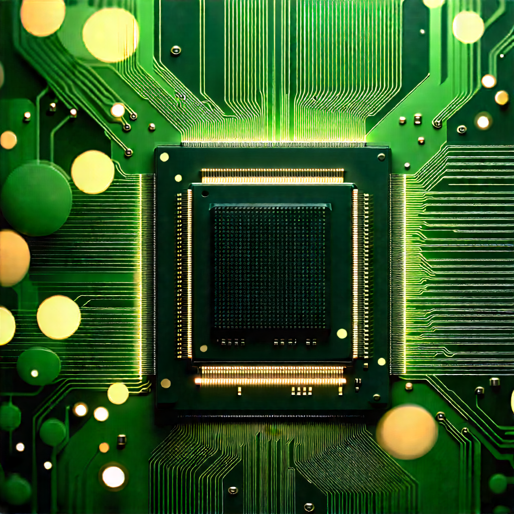 Close-up of microprocessor