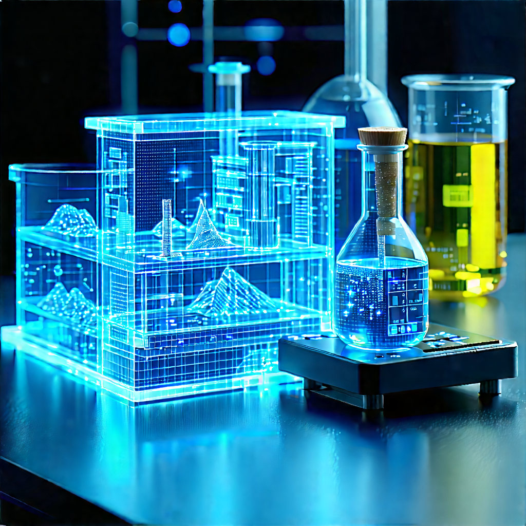 Educational Technology In (modern:1.3) Laboratory With Blue White