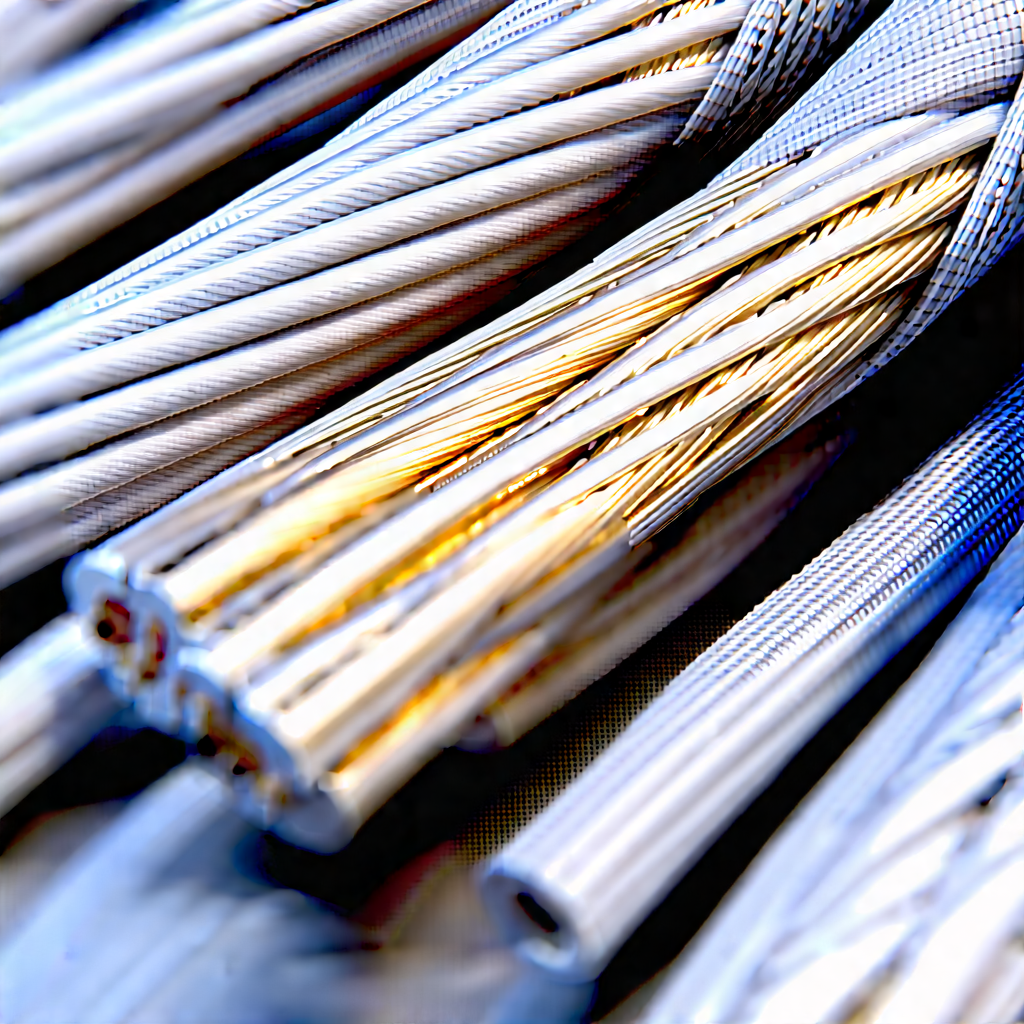 Close-up Of Fiber Optic Cables With Large Pile