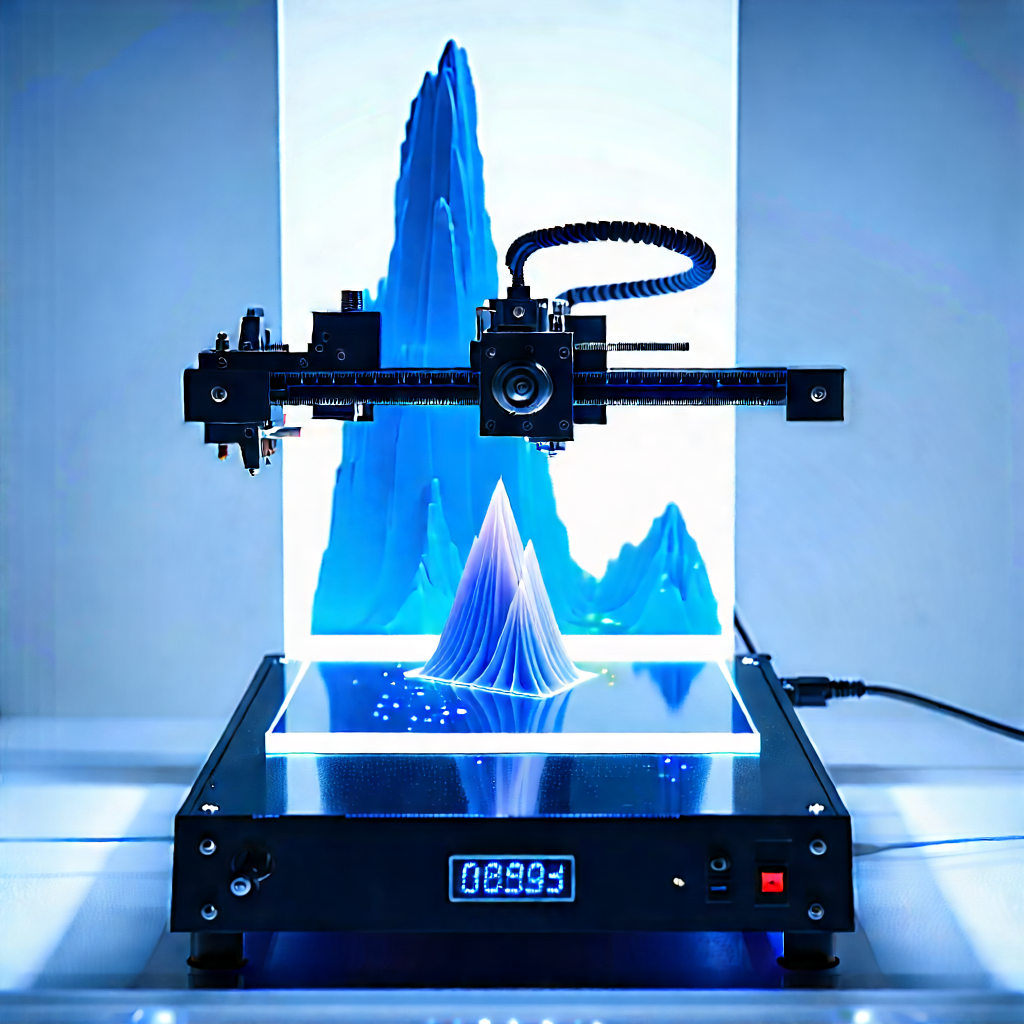 3d Printer With Holographic Projection With Printer Shown
