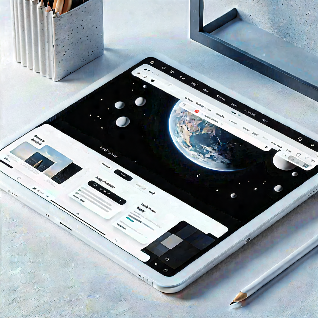 Tablet With Streaming Content With White Tablet
