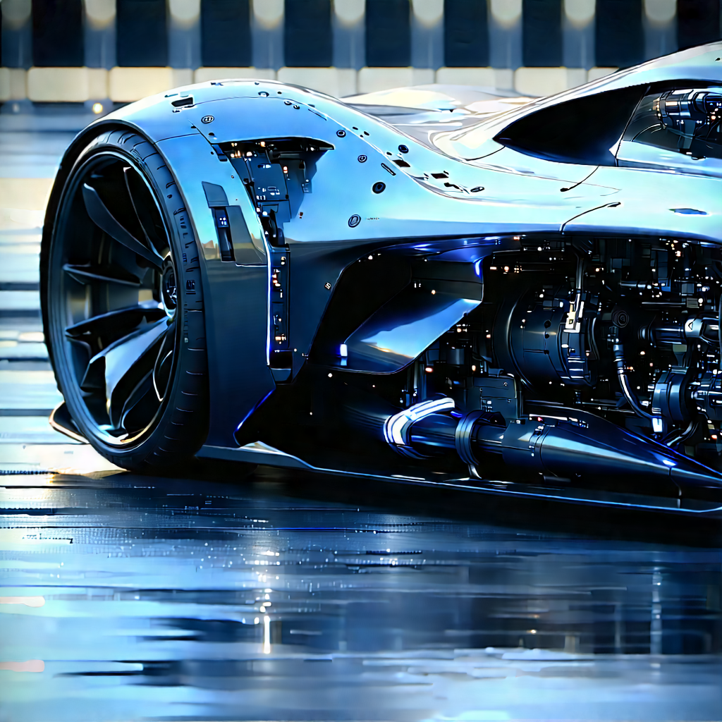 Automotive Technology In Research Center With Futuristic Shown