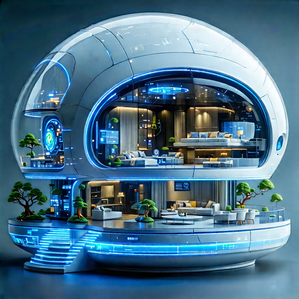 Futuristic Smart Home With Futuristic House