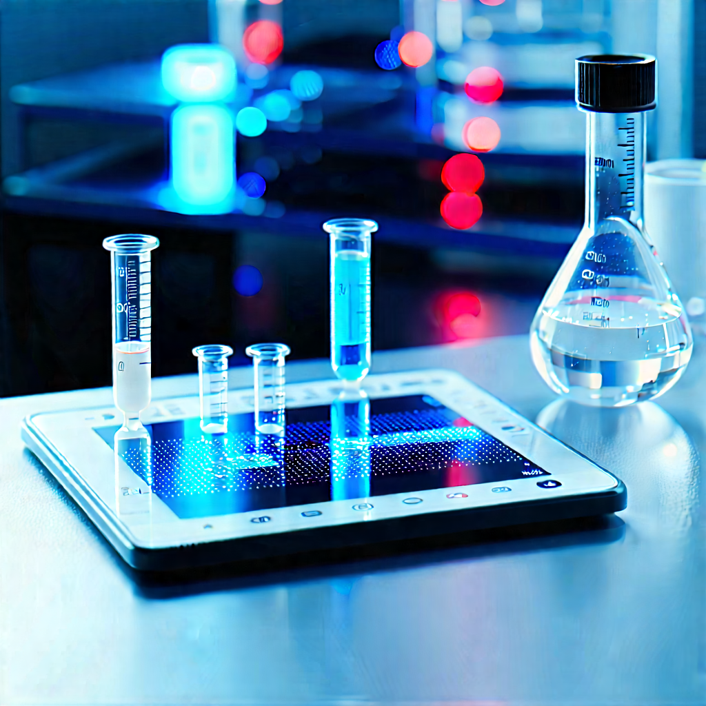 Healthcare Technology In Modern Laboratory With Table Tablet