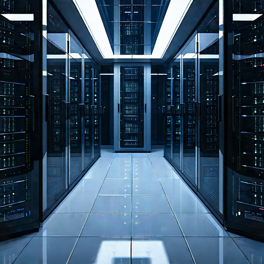 Futuristic Server Room With Image, There