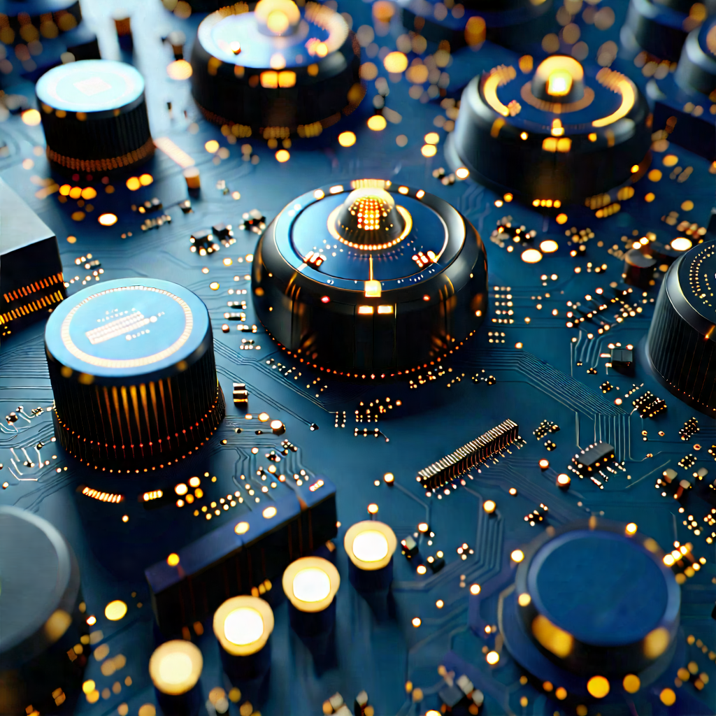 Close-up Of Sensor Array With Close-up Computer