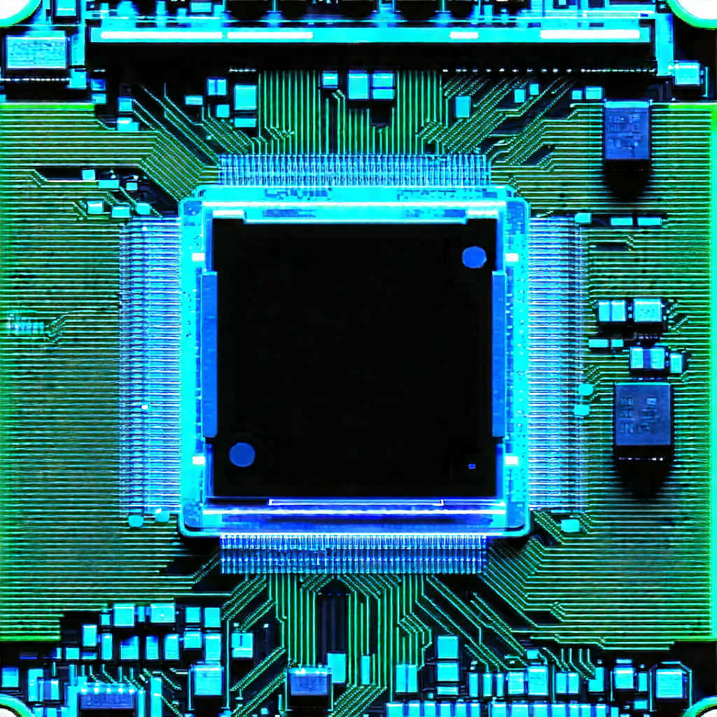 Close-up of microprocessor