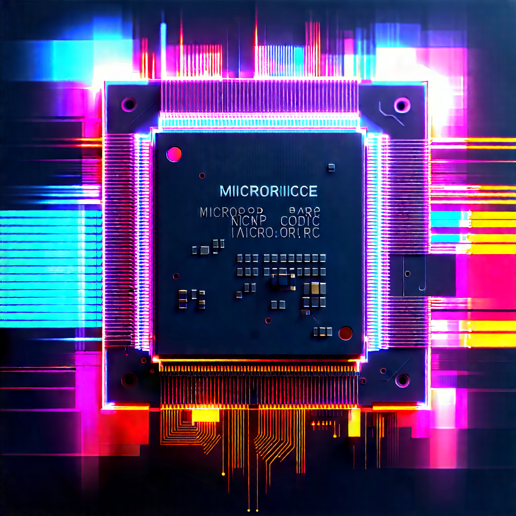 Microchip with neon accents