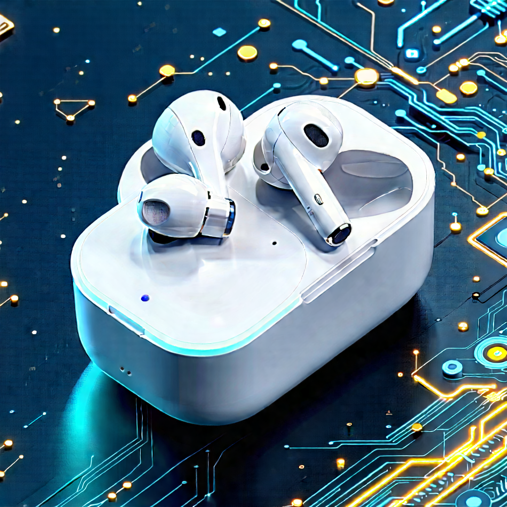 Wireless Earbuds With Data Visualization With Pair White