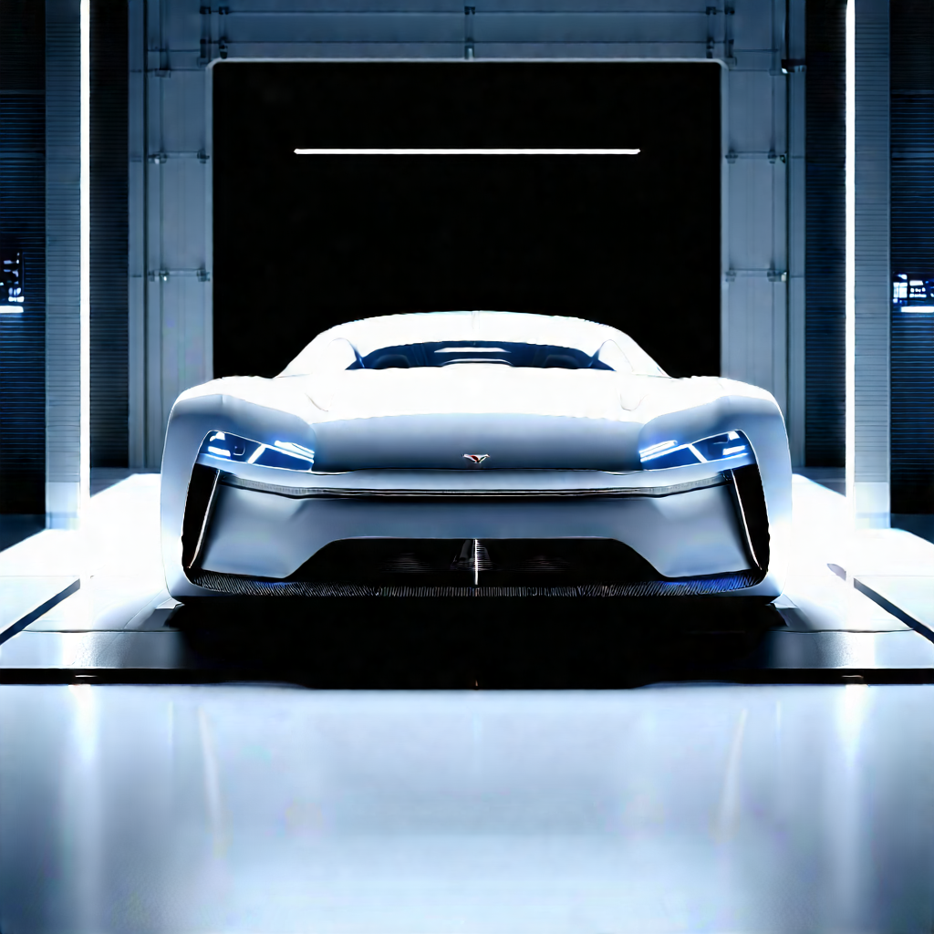 Automotive Technology In Manufacturing Facility With White Sports
