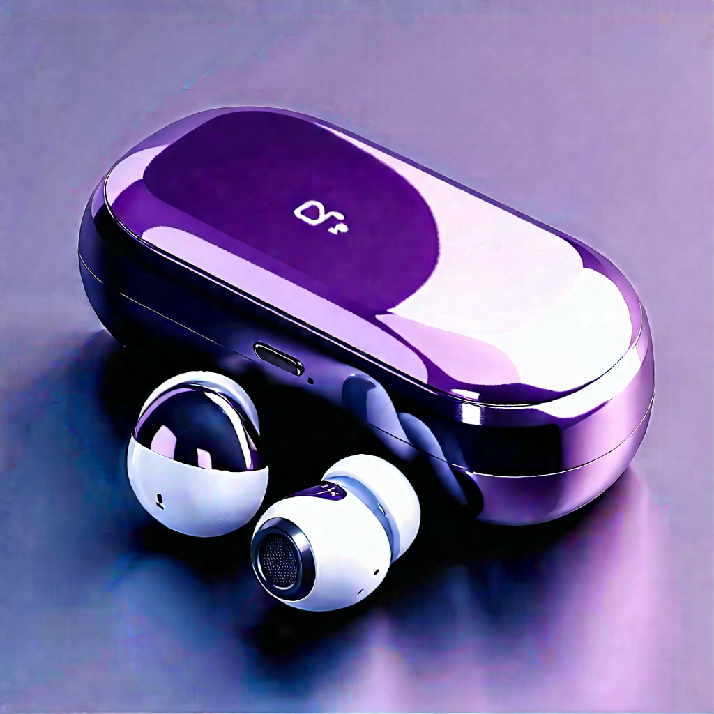 Wireless Earbuds With (digital:1.25) Artwork With Purple Case