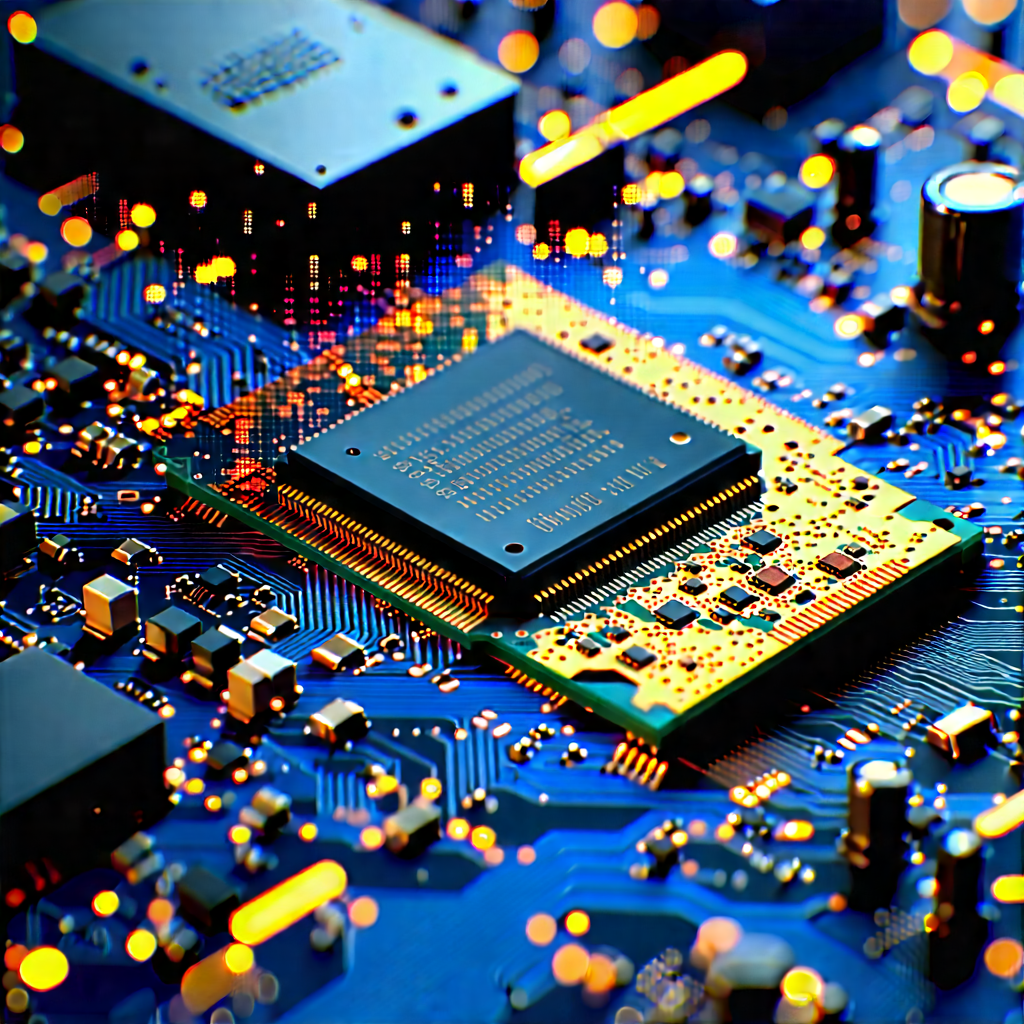 Circuit board with (digital:1.2) particles